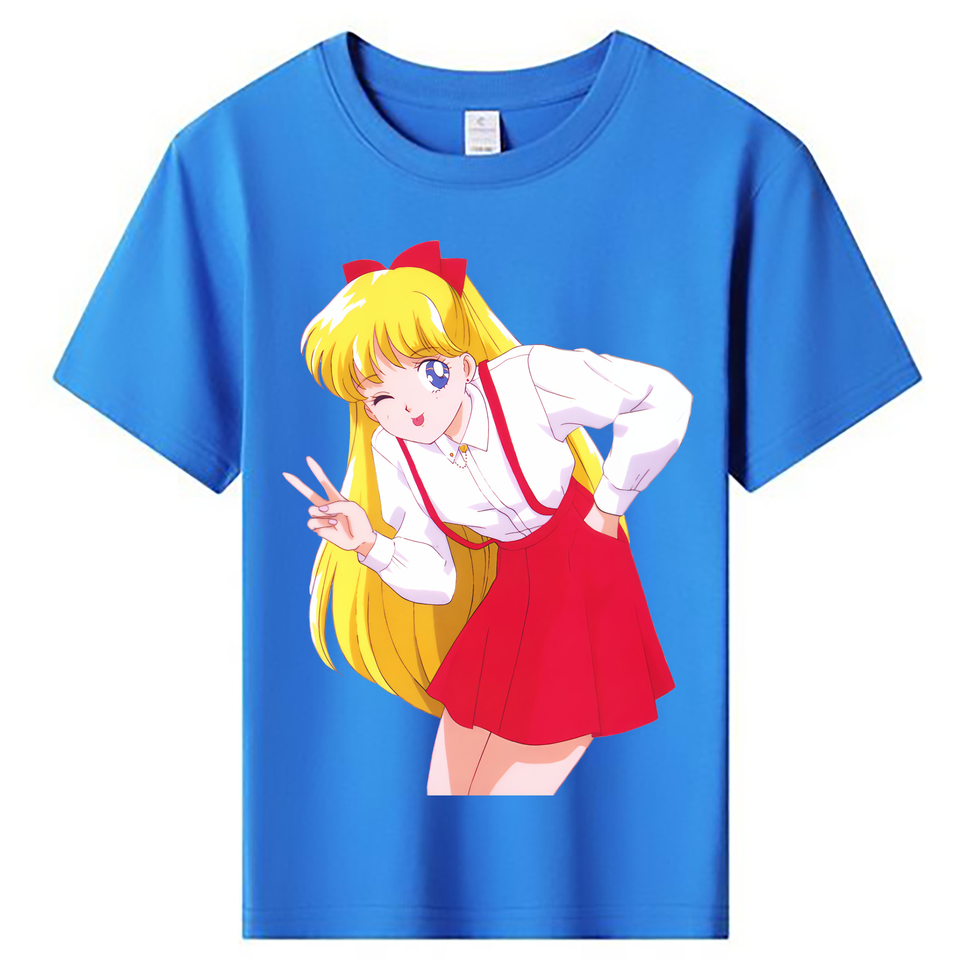 （画像用） 美少女戦士セーラームーン 愛野 美奈子 あいの みなこ Sailor Moon Aino Minako 綿100％キッズTシャツ（フロントプリント）